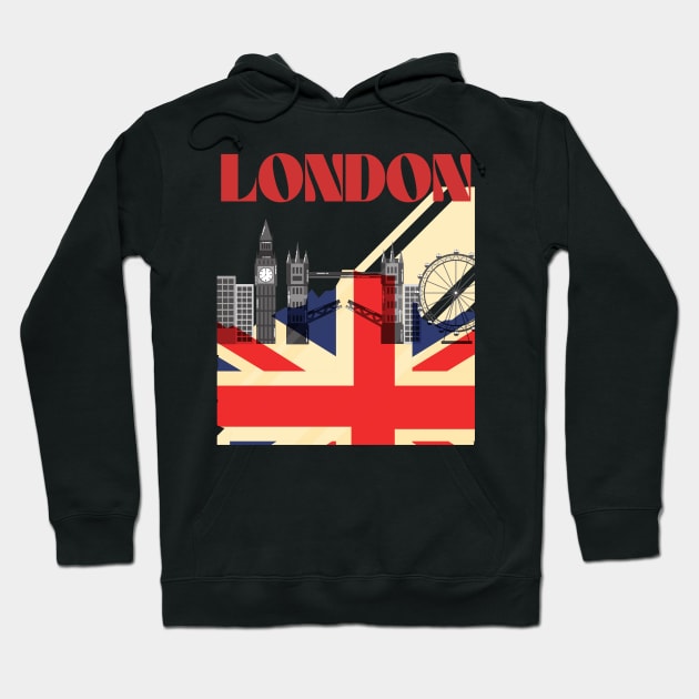 I Love London UK Travel more Wanderlust love Explore the city travel London souvenir Hoodie by BoogieCreates